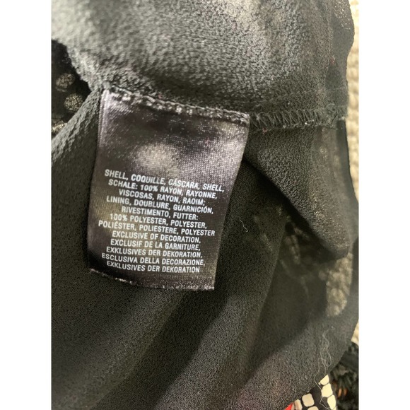 Anthropologie Floreat Womens Dress XS Black Geometric Beaded Fringe Abelia Boho - Picture 12 of 14